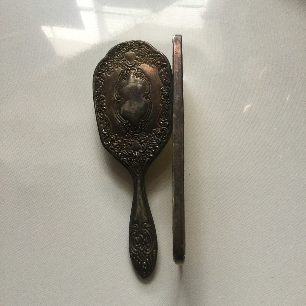 Vintage Silver Comb & Brush Set